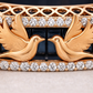 Celestial Wing Embrace Bracelet in Deep Blue Enamel, Rose Gold & Diamond Pavé