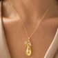 Luxury Yellow Stone CZ Pendant Necklace