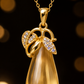 Luxury Yellow Stone CZ Pendant Necklace