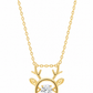 Golden Deer Charm Necklace