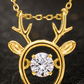 Golden Deer Charm Necklace