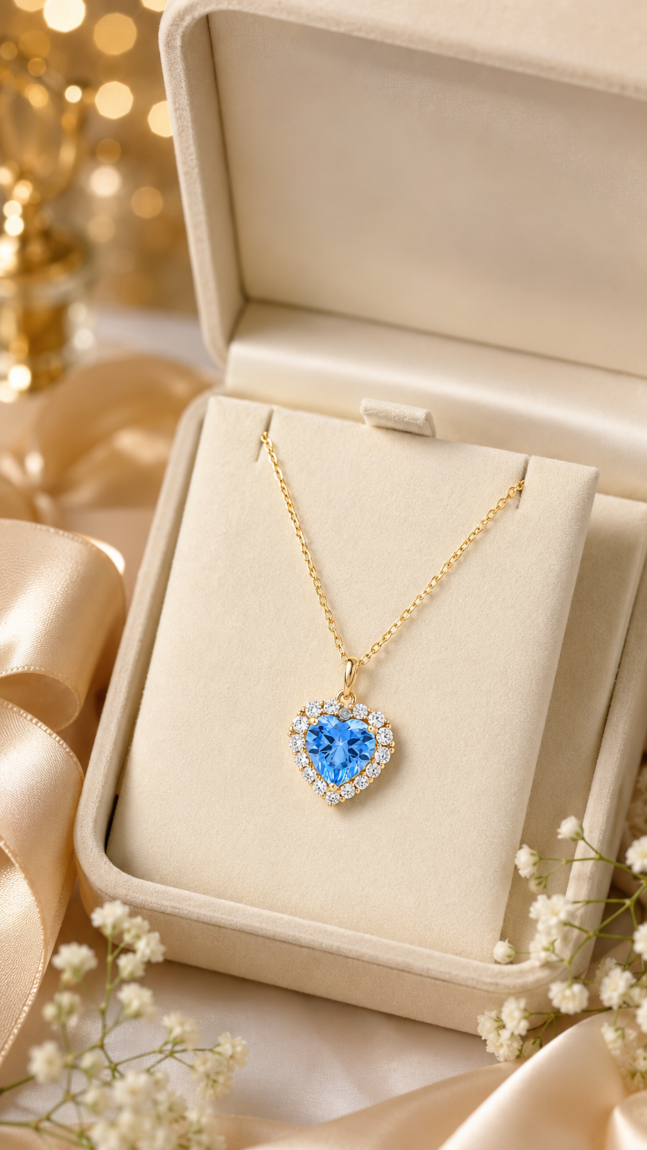 Luxury Blue Crystal Necklace