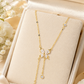 Golden Butterfly Drop Necklace