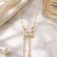 Golden Butterfly Drop Necklace