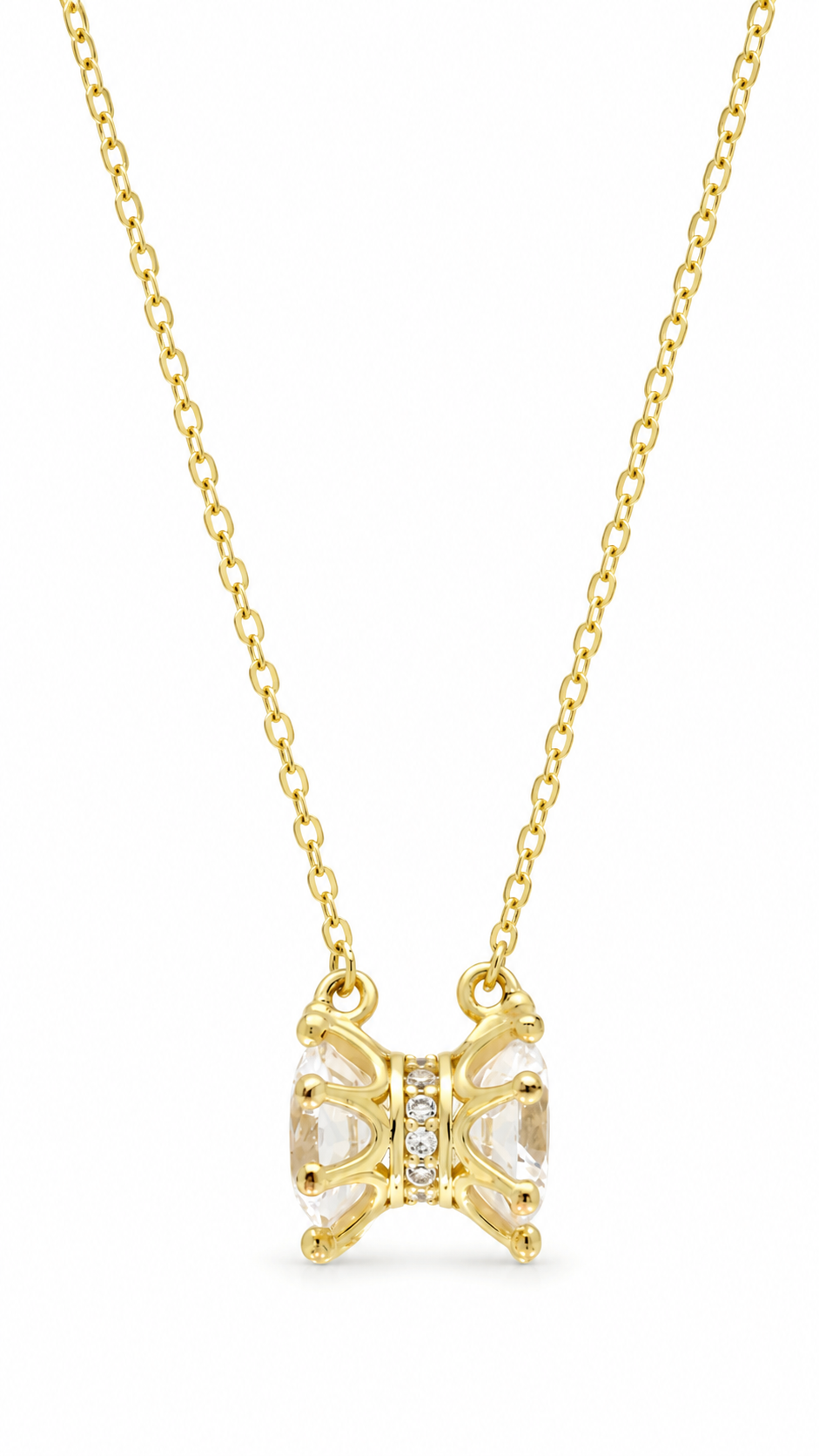 Elegant Bow Pendant Necklace
