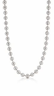 Silver Faceted Round Bead Chain