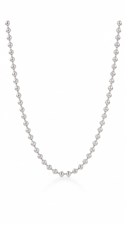 Silver Ribbed Ball Bead Chain