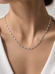 Silver Marquise Link Chain