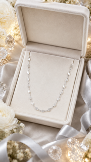 Silver Marquise Link Chain