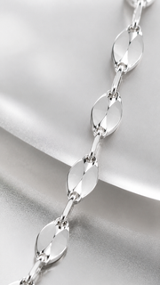 Silver Marquise Link Chain