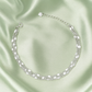 Silver Multi-Layer Textured Chain Bracelet for Women