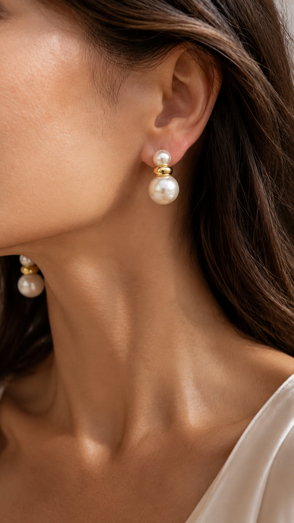 Double Pearl Earrings