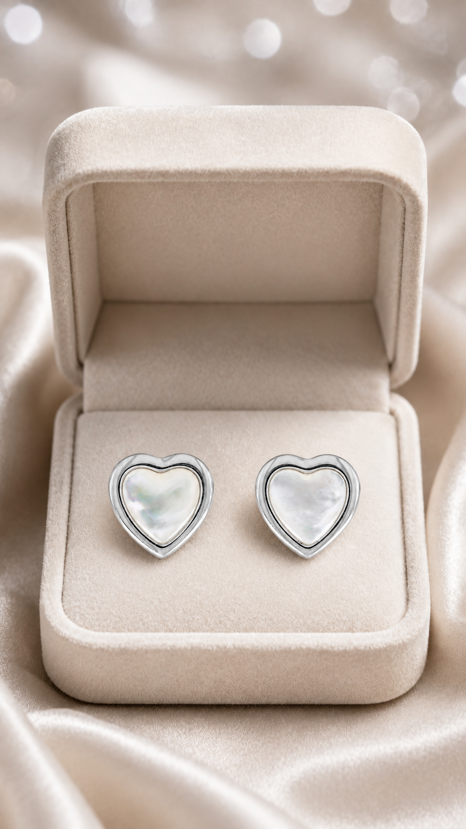 Pearl Heart Earrings