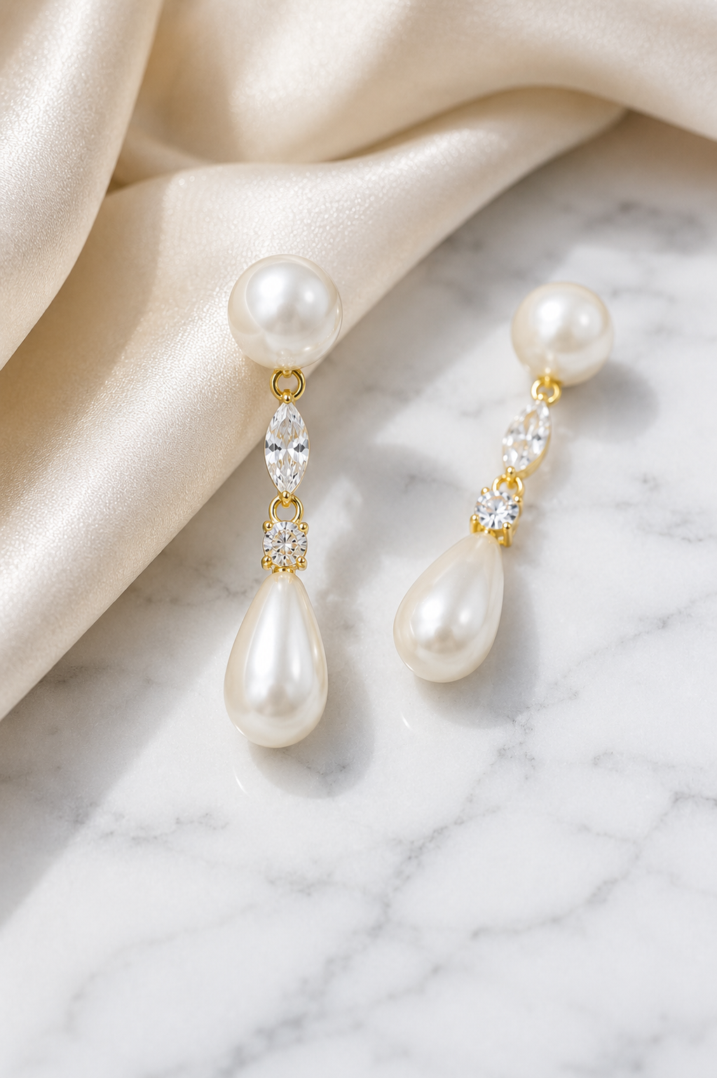 Pearl Marquise Earrings