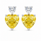 Heart-Cut Yellow Earrings