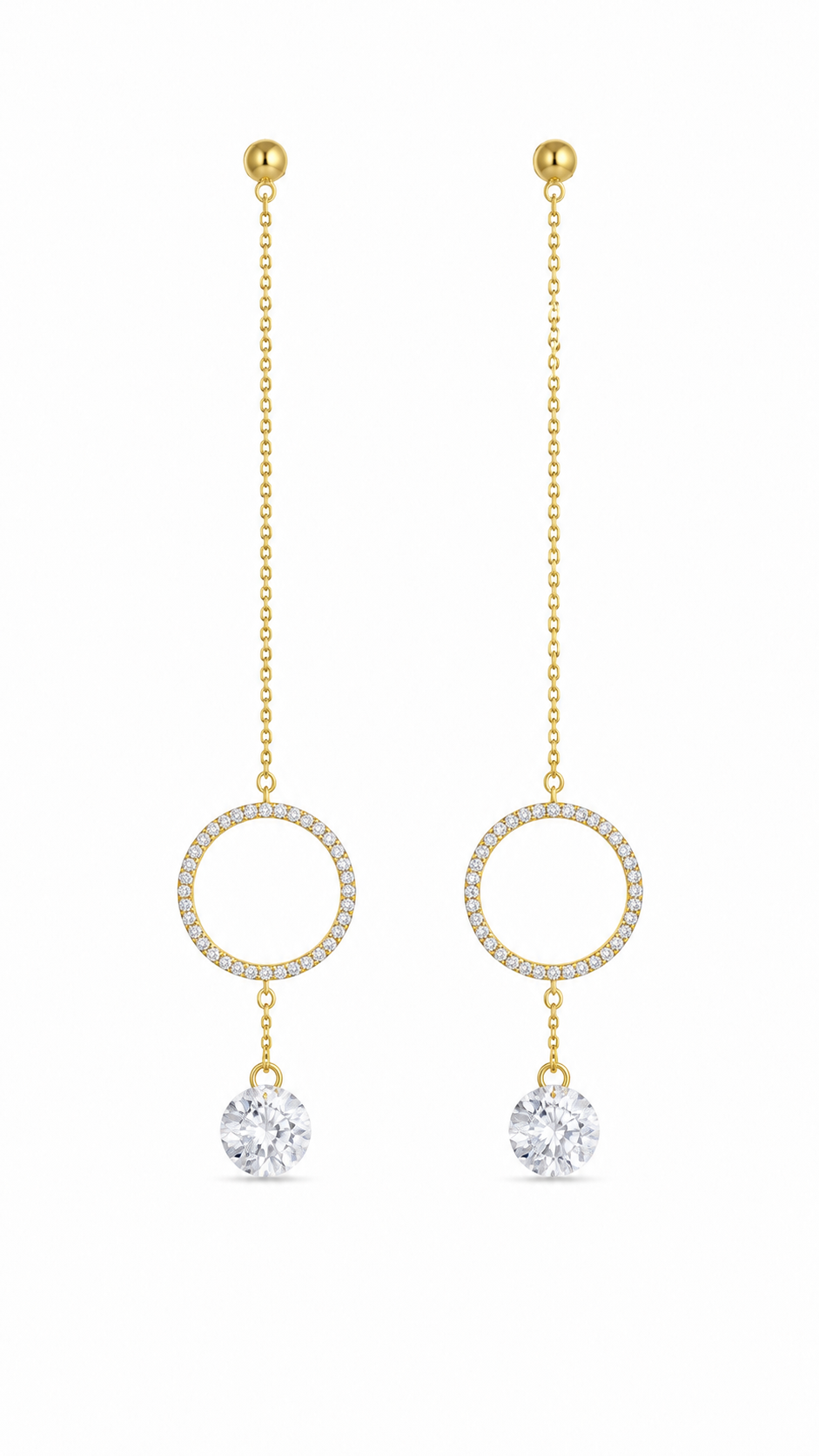 Chain Circle Earrings