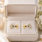 Elegant Gold-Plated Double Fish CZ & Pearl Stud Earrings for Women