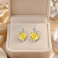 Yellow Heart Earrings