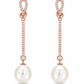 Rose-Gold Pearl Earrings