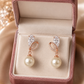 Rose-Gold Pearl Earrings