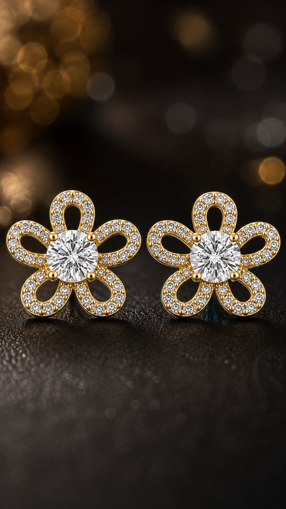 Open Petal Earrings