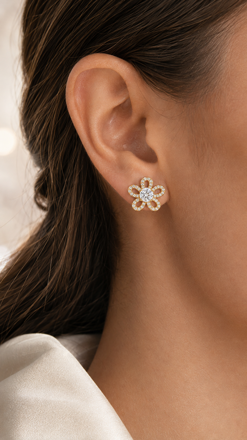 Open Petal Earrings