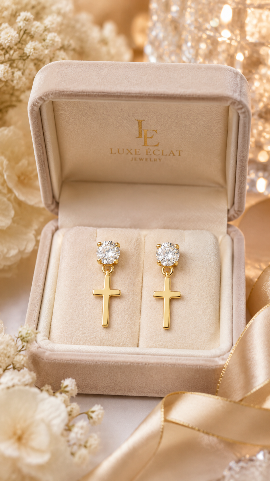 Elegant Cross Earrings
