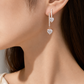 Pearl Double Heart Earrings