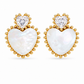Pearl Heart Earrings
