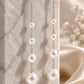 Graduated Pearl Chain Drop Earrings