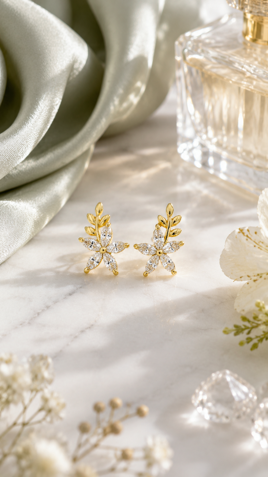 Flower & Leaf Earrings