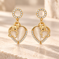 Gold Heart Teddy Earrings