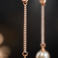 Rose-Gold Pearl Earrings