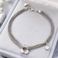 Multi-Strand Chain Bracelet with Flower & Star