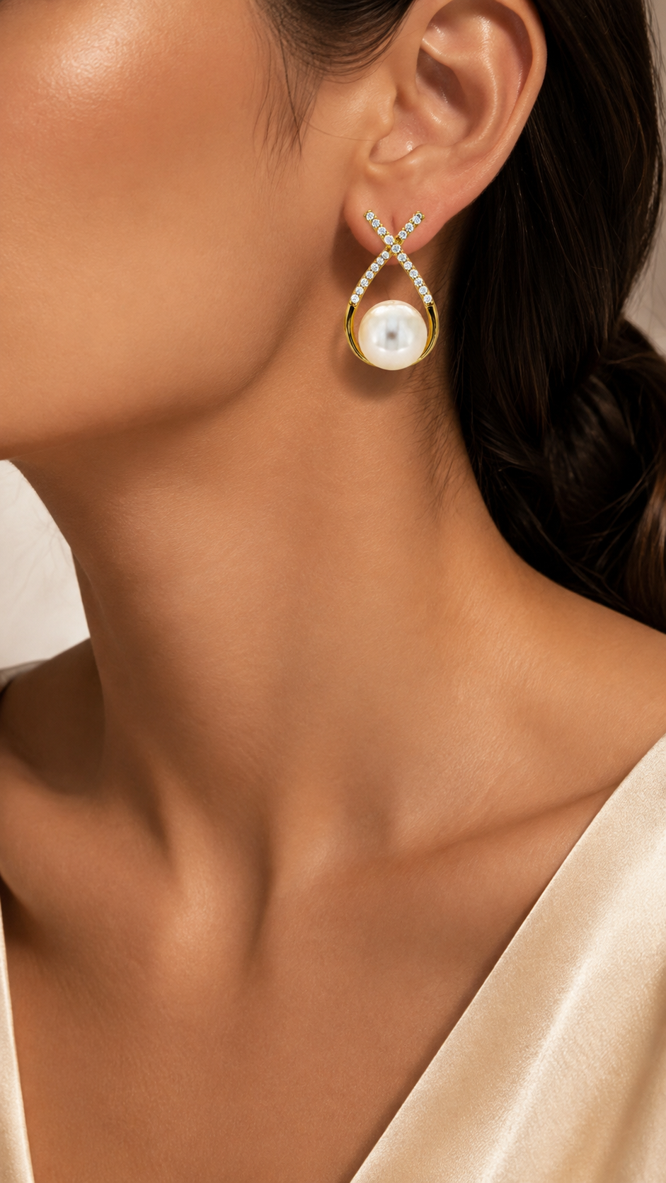 Infinity Pearl Earrings