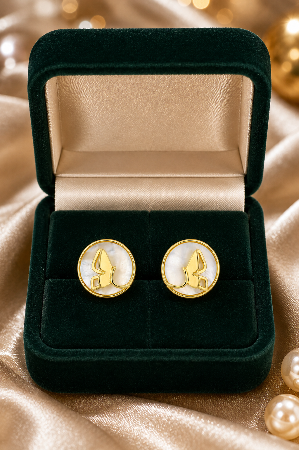 Butterfly Pearl Earrings