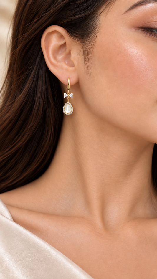 Gold Bow Earrings