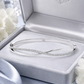 925 Sterling Silver CZ Infinity Crossover Bangle Bracelet for Women