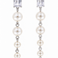 Graduated Pearl Long Drop Earrings