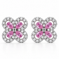 Silver Pink Earrings