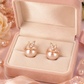 Rose Gold Pearl Earrings