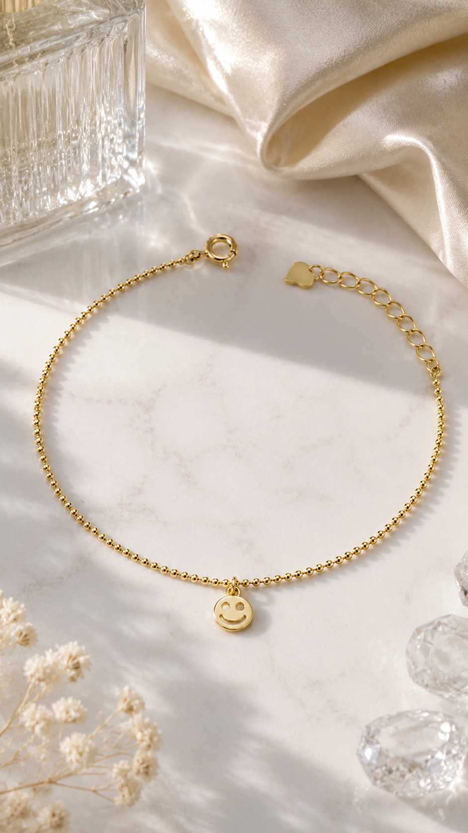 Smiley Face Chain Bracelet