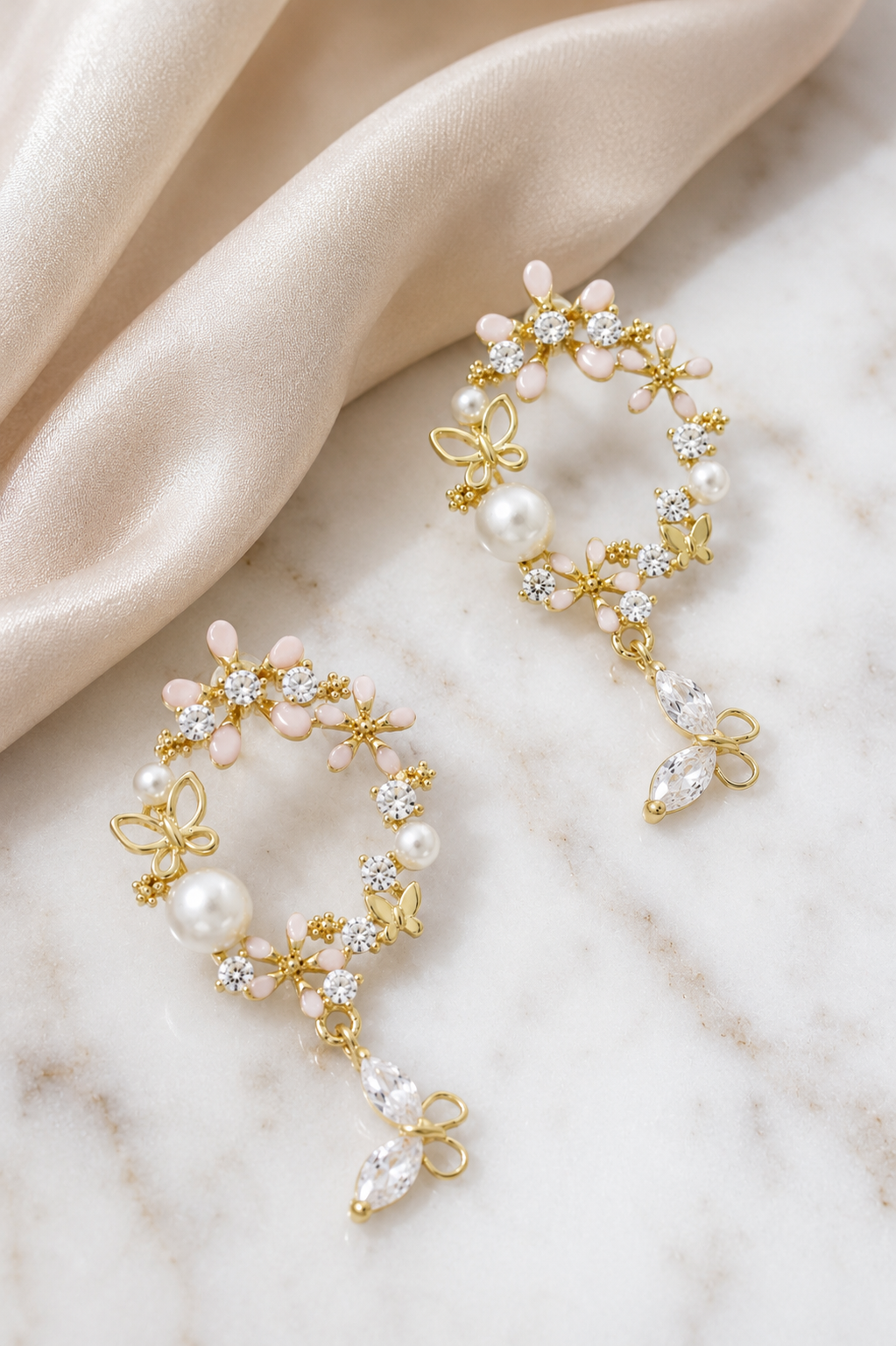 Butterfly Pearl Earrings
