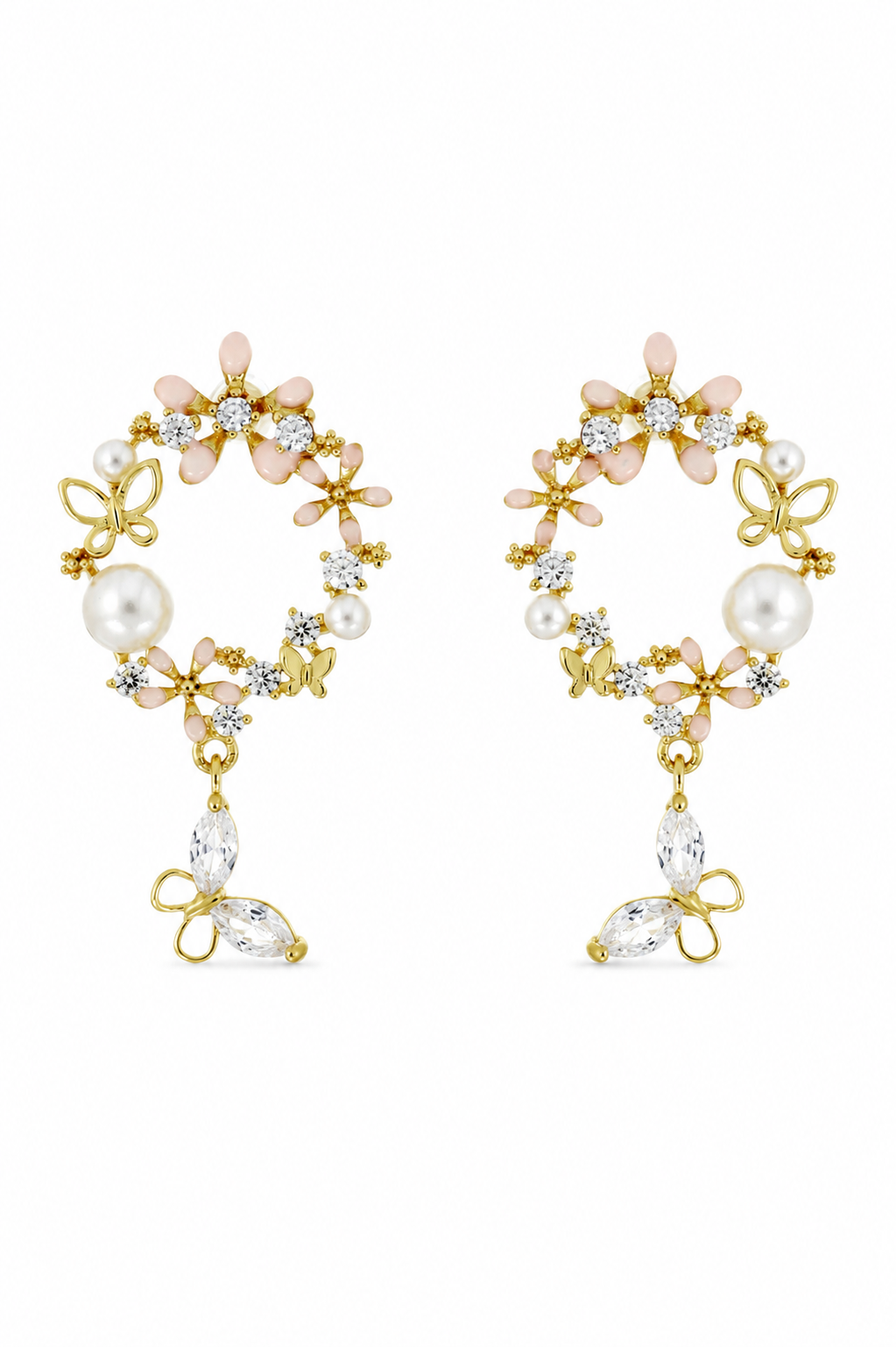 Butterfly Pearl Earrings