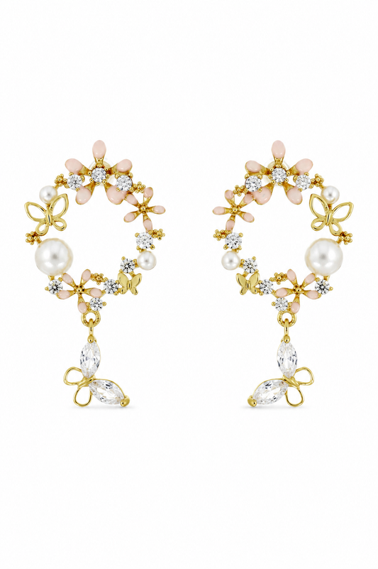Butterfly Pearl Earrings