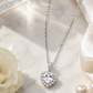 Silver Heart Halo Necklace