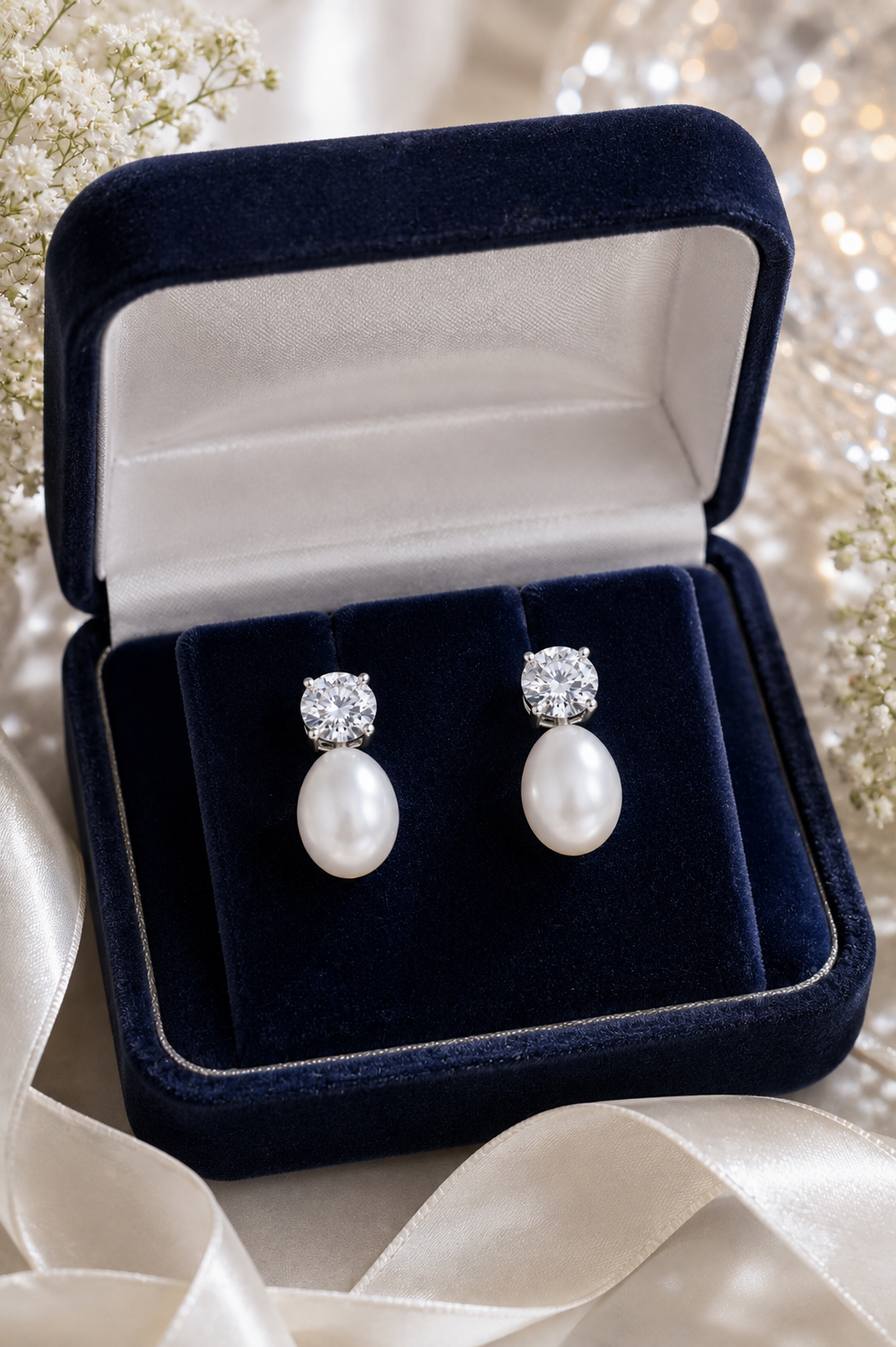 Round & Oval Pearl Earrings