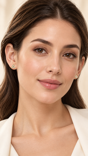 Triangle Stud Earrings Set – 3 Pairs - Aaryahi Silver jewellery product photo