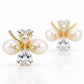 Pearl & Heart Bow Earrings