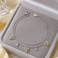 Double-Layer Yellow Bee Charm Bracelet